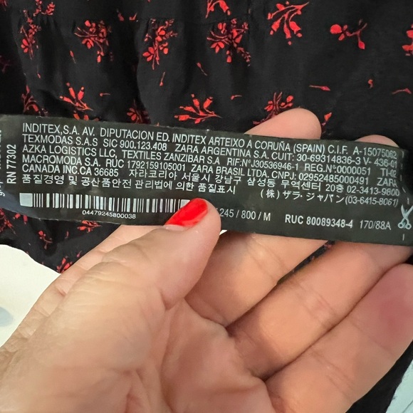 Zara Size M Black Ruffled Mini Dress (i108) - Picture 4 of 11